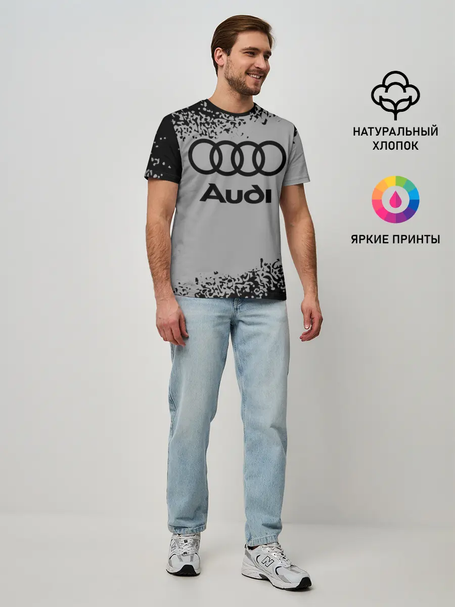Мужская базовая футболка / AUDI / АУДИ