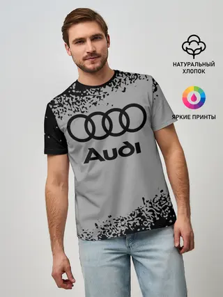 Мужская базовая футболка / AUDI / АУДИ