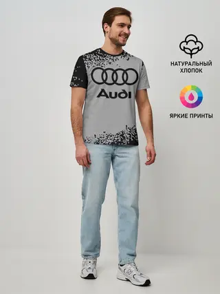 Мужская базовая футболка / AUDI / АУДИ