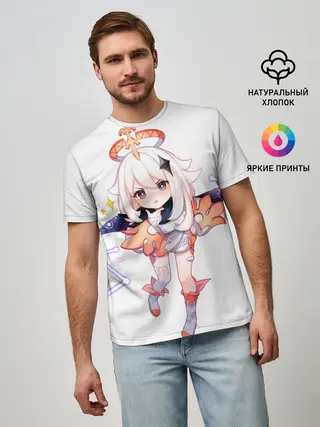 Мужская базовая футболка / Паймон из Genshin Impact