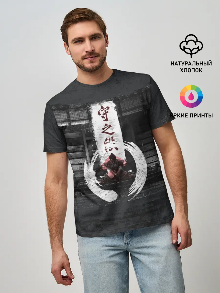 Мужская базовая футболка / Самурай | Призрак Цусимы