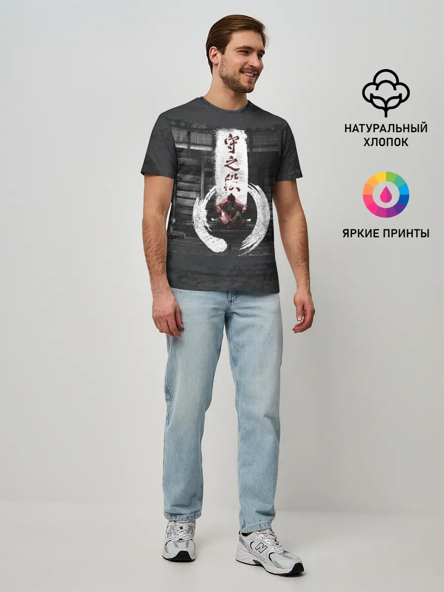 Мужская базовая футболка / Самурай | Призрак Цусимы