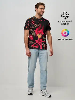 Мужская базовая футболка / HAZBIN HOTEL ALASTOR.