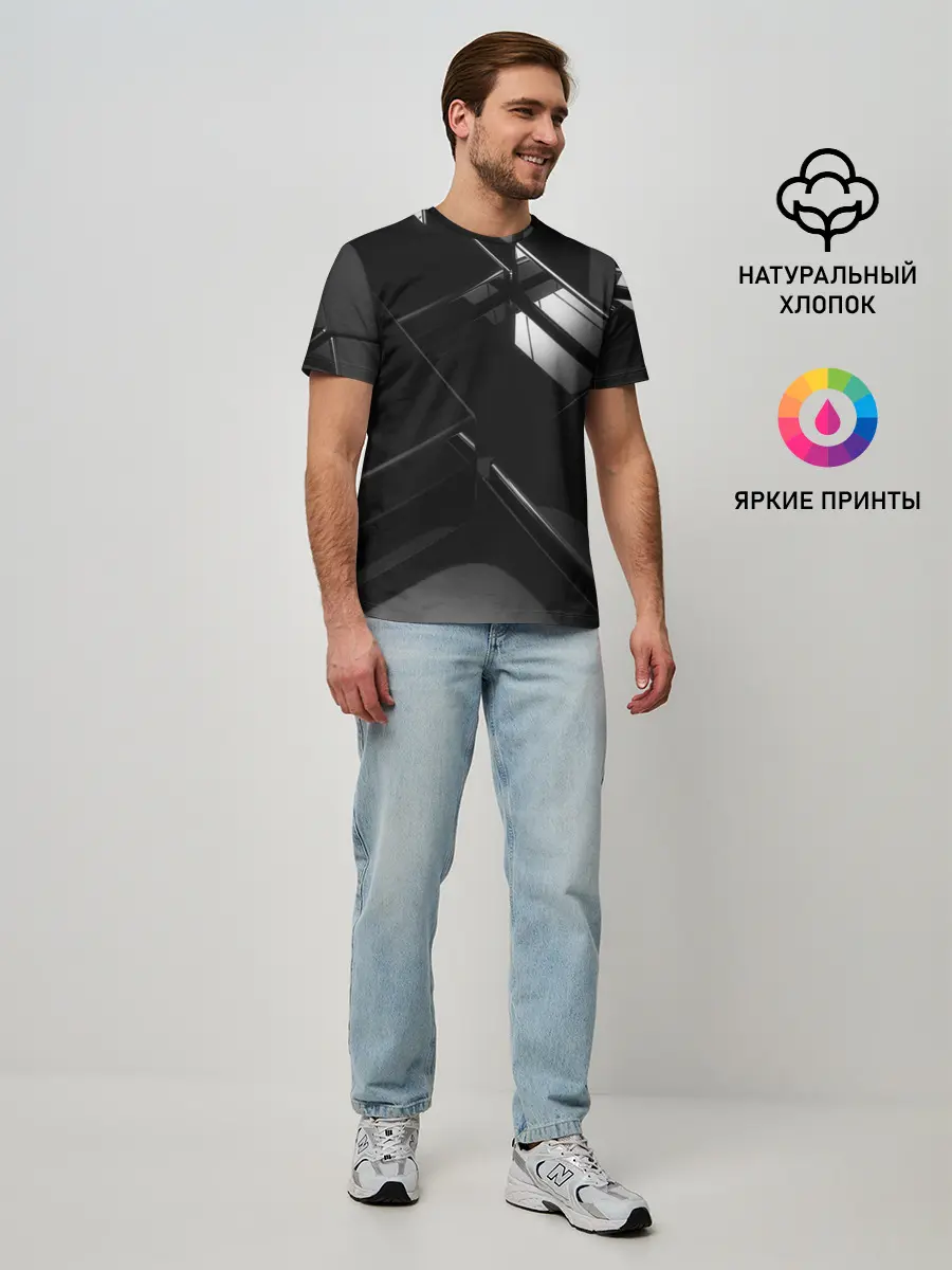 Мужская базовая футболка / Текстура