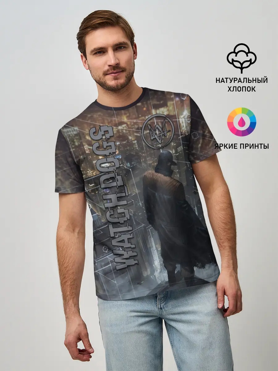 Мужская базовая футболка / Watch Dogs