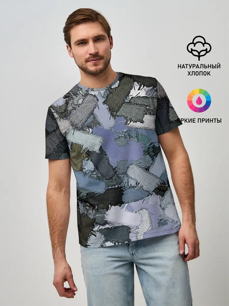 Мужская базовая футболка / Patchwork