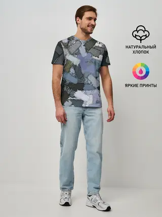 Мужская базовая футболка / Patchwork