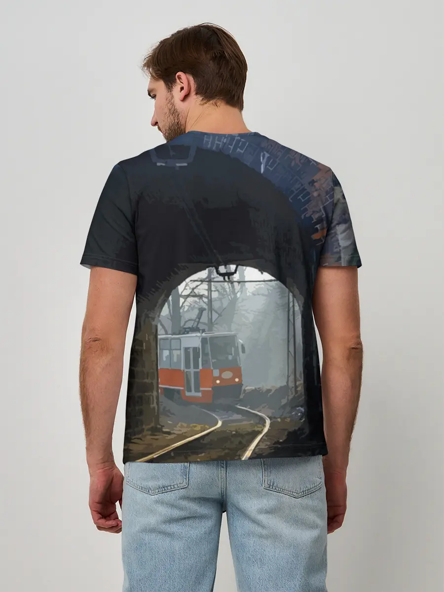 Мужская базовая футболка / Трамвай