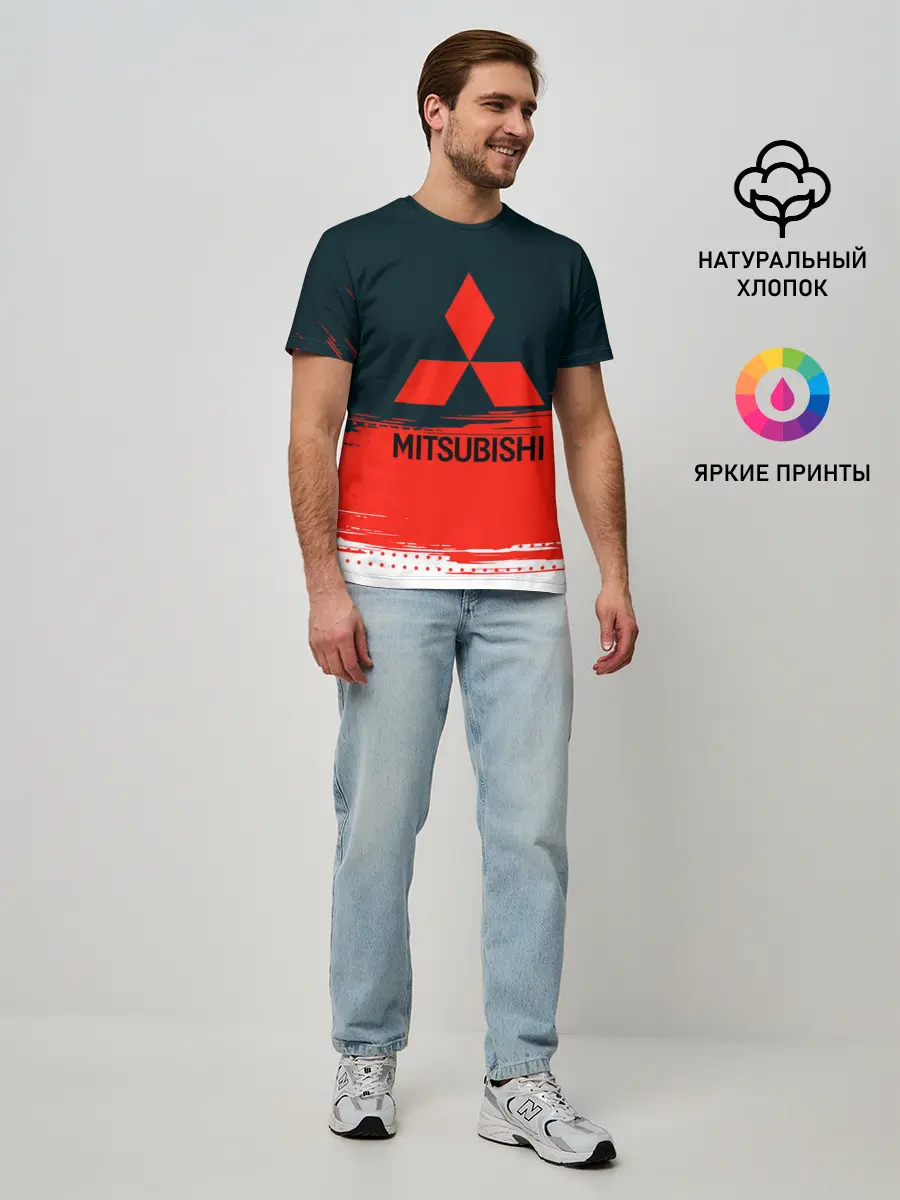 Мужская базовая футболка / MITSUBISHI | МИТСУБИШИ