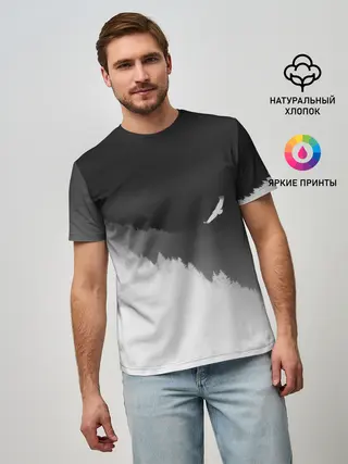 Мужская базовая футболка / ОРЁЛ НАД ЛЕСОМ