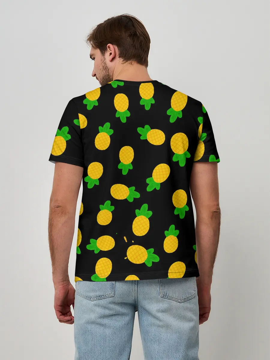 Мужская базовая футболка / Ананасы