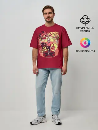 Мужская футболка оверсайз / Hazbin Hotel