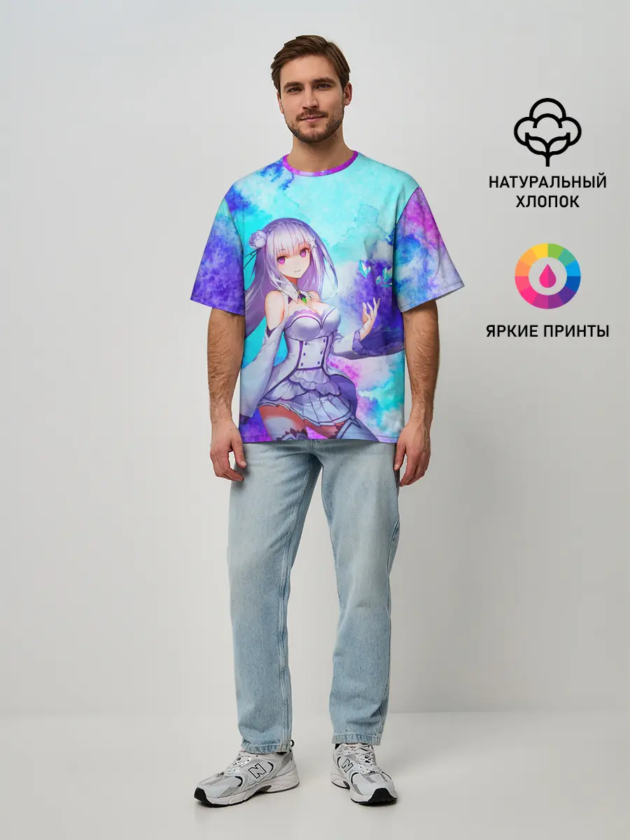 Мужская футболка оверсайз / Re:Zero