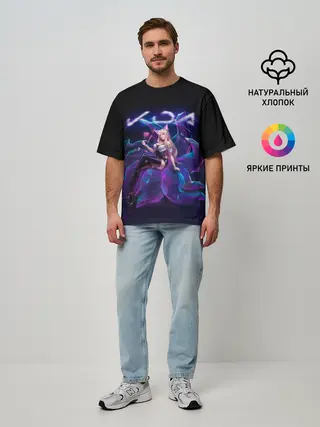 Мужская футболка оверсайз / Ahri. KDA