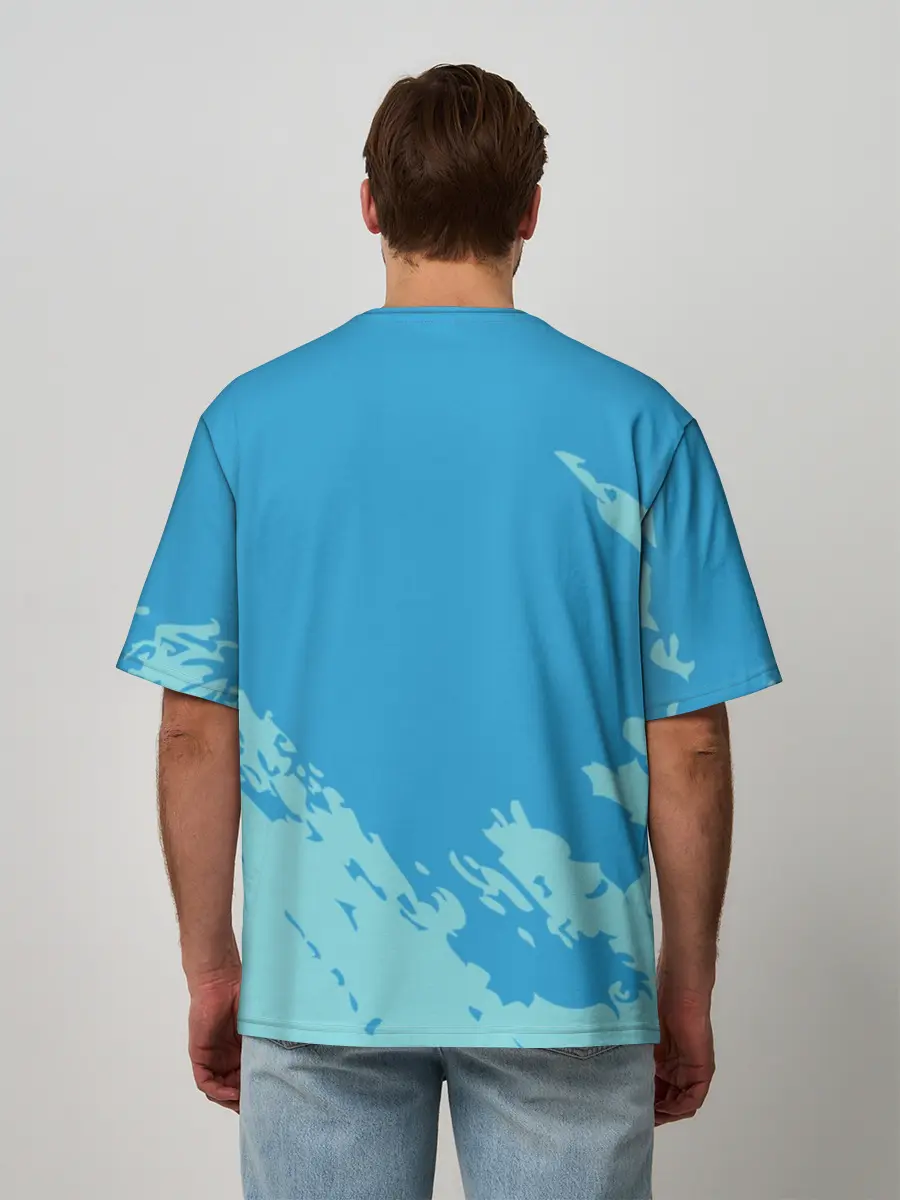 Мужская футболка оверсайз / Море. Пальмы. Песок