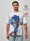 Мужская футболка оверсайз / SONIC