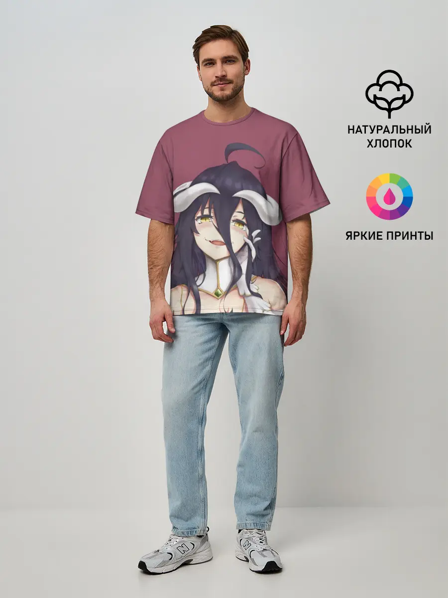 Мужская футболка оверсайз / Albedo Overlord