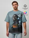 Мужская футболка оверсайз / Сэм - DEATH STRANDING