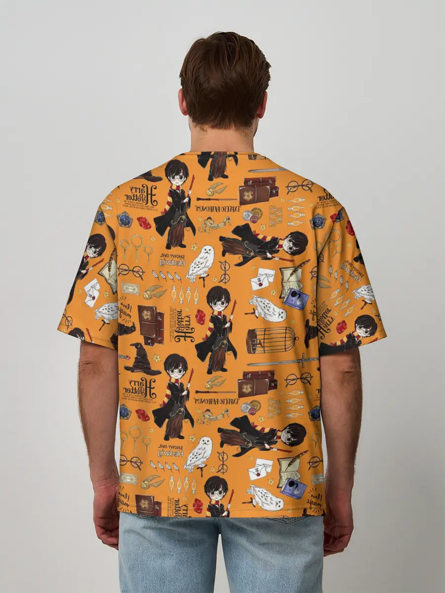 Мужская футболка оверсайз / Гарри Поттер