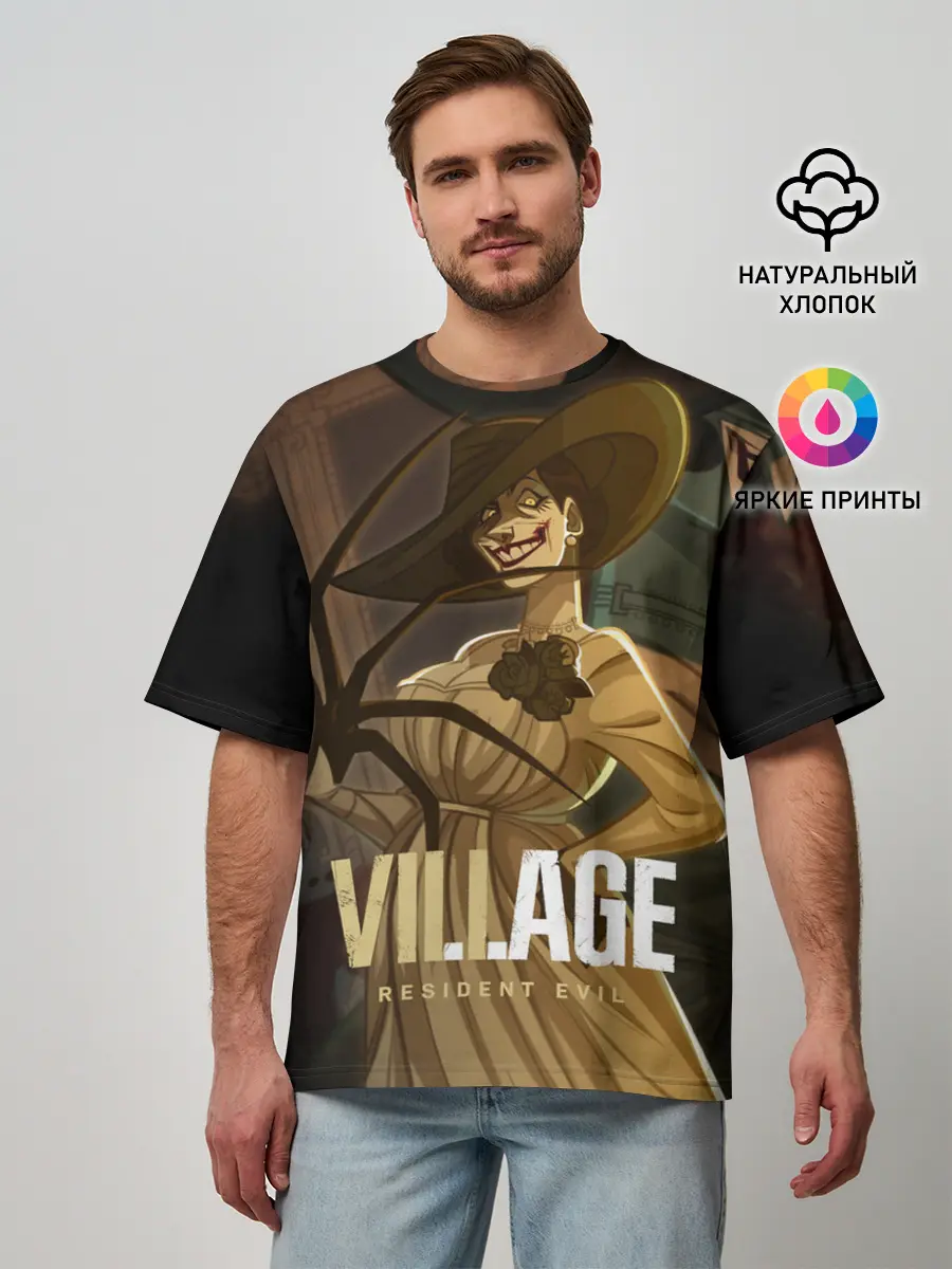 Мужская футболка оверсайз / Lady Alcina Dimitrescu