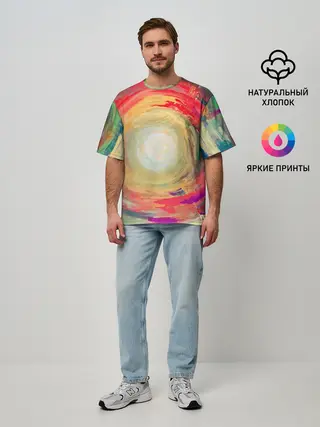 Мужская футболка оверсайз / Восход
