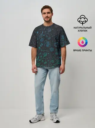 Мужская футболка оверсайз / Логотипы