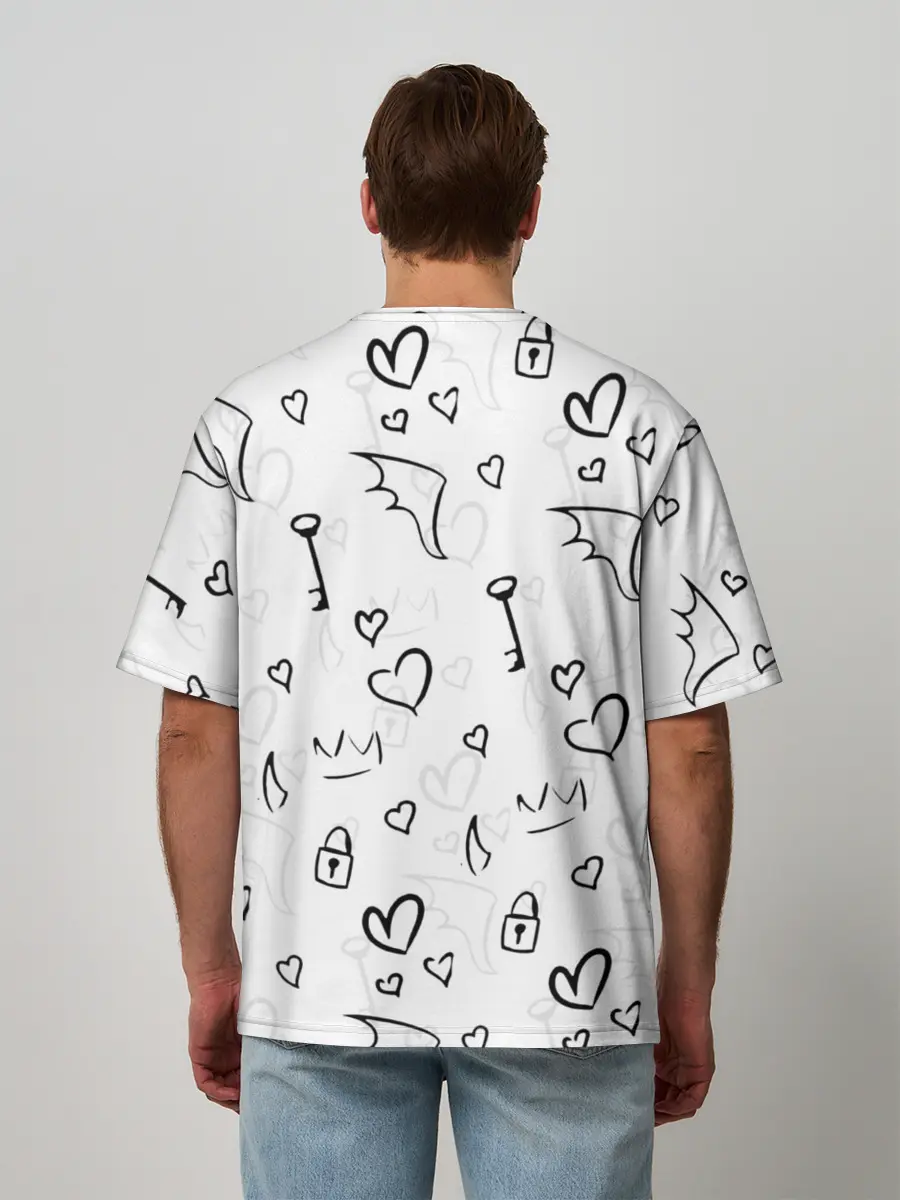 Мужская футболка оверсайз / ОТЕЛЬ ХАЗБИН АЛАСТОР