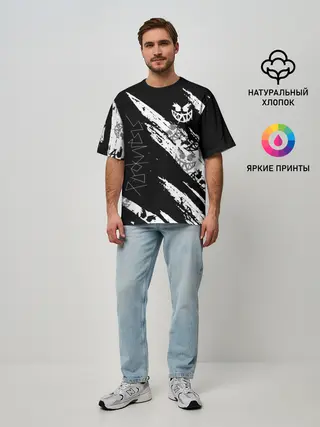 Мужская футболка оверсайз / PYROKINESIS.