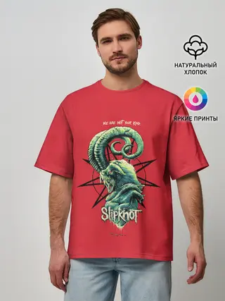 Мужская футболка оверсайз / SLIPKNOT | СЛИПКНОТ
