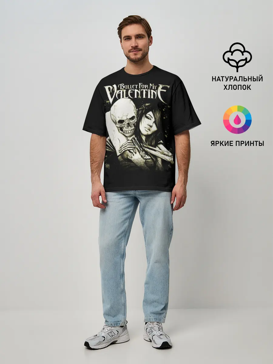Мужская футболка оверсайз / Bullet For My Valentine