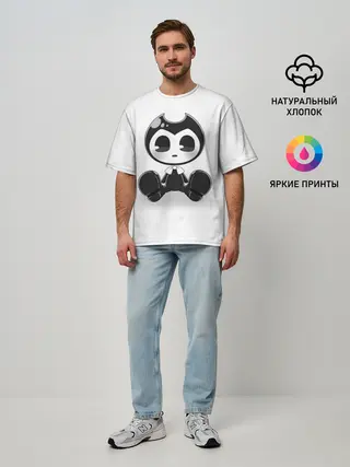 Мужская футболка оверсайз / Bendy And The Ink Machine