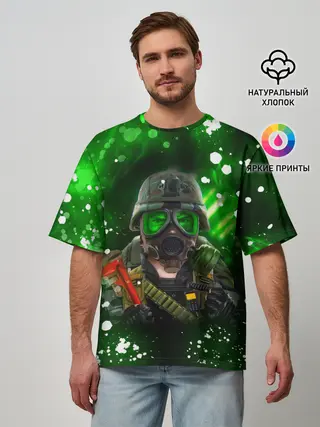 Мужская футболка оверсайз / Opposing Force | Адриан Шепард