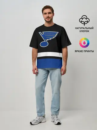 Мужская футболка оверсайз / Сент-Луис Блюз НХЛ