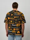 Мужская футболка оверсайз / PORNHUB / ПОРНХАБ / УЗОР