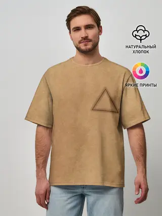 Мужская футболка оверсайз / Треугольник / Игра в кальмара