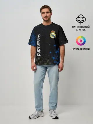 Мужская футболка оверсайз / REAL MADRID / РЕАЛ МАДРИД