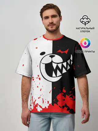 Мужская футболка оверсайз / MONOKUMA Blood