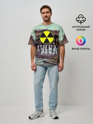 Мужская футболка оверсайз / S.T.A.L.K.E.R МАКСИМ