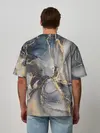 Мужская футболка оверсайз / Fluid art ink mix