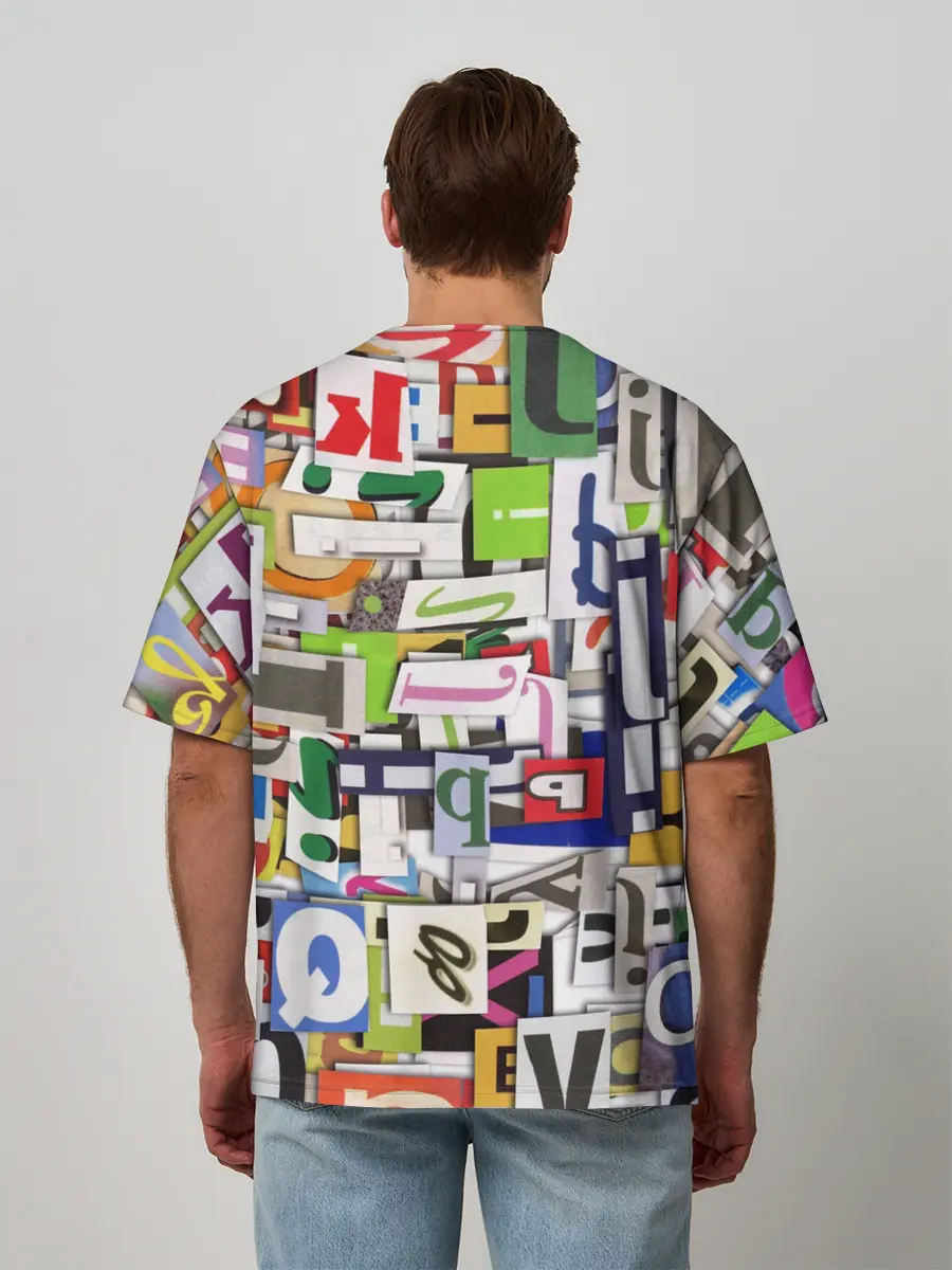 Мужская футболка оверсайз / АЛФАВИТ
