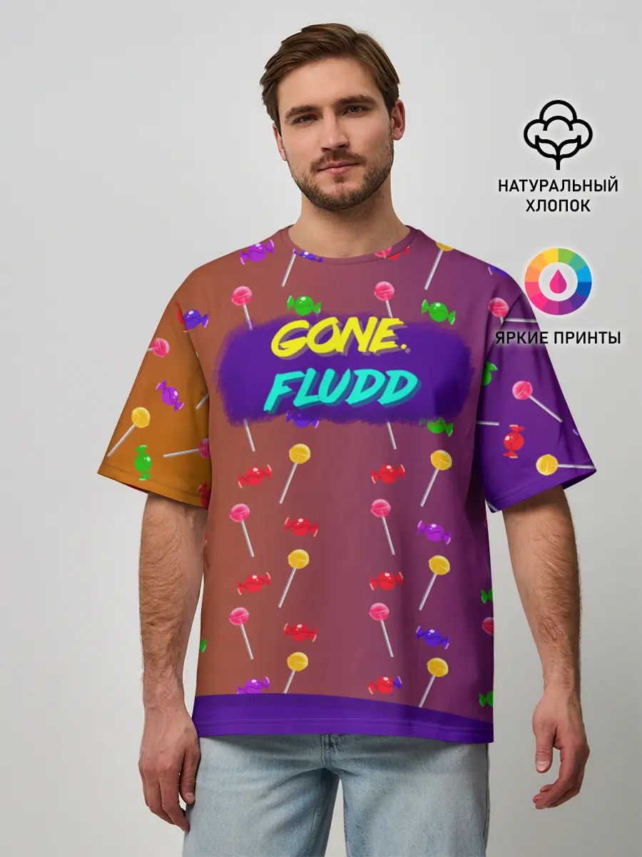 Мужская футболка оверсайз / Gone.Fludd