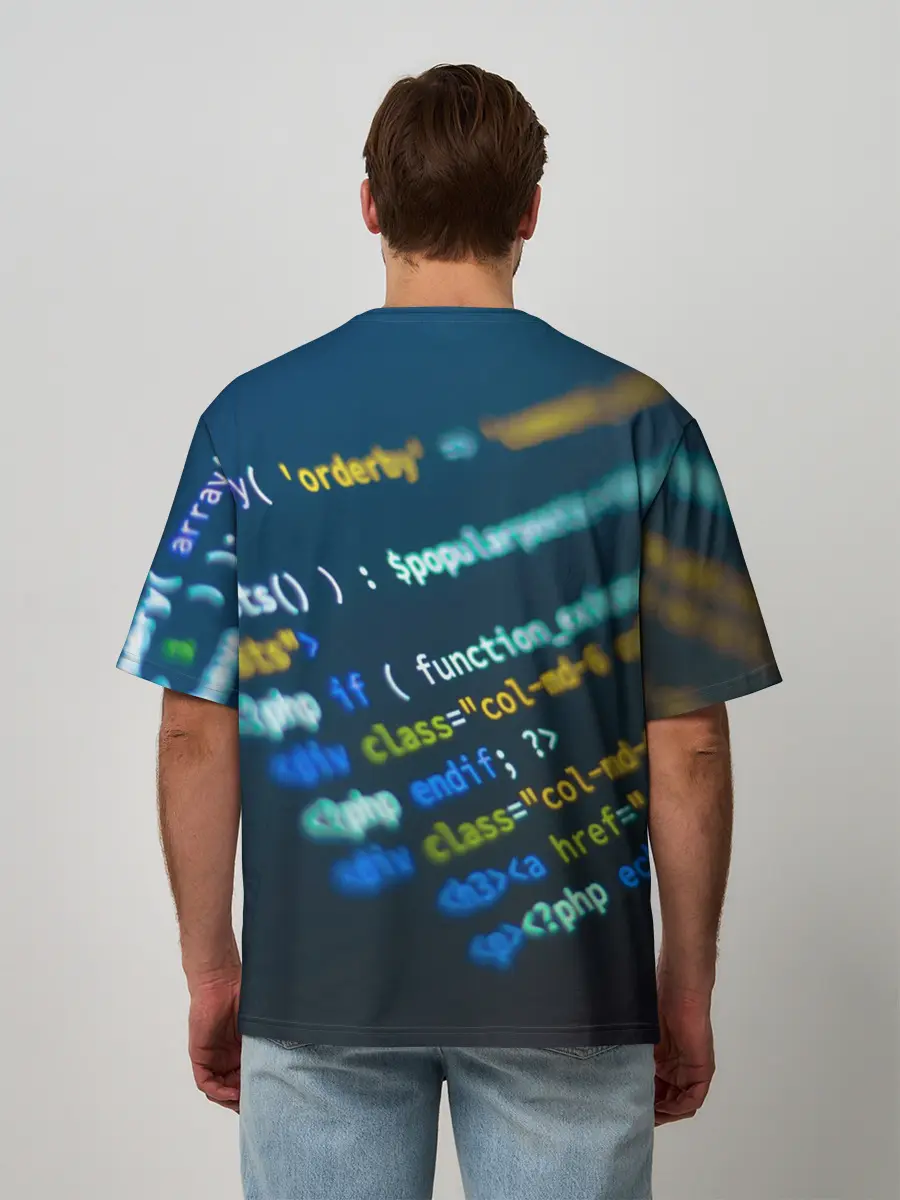 Мужская футболка оверсайз / Programming collection