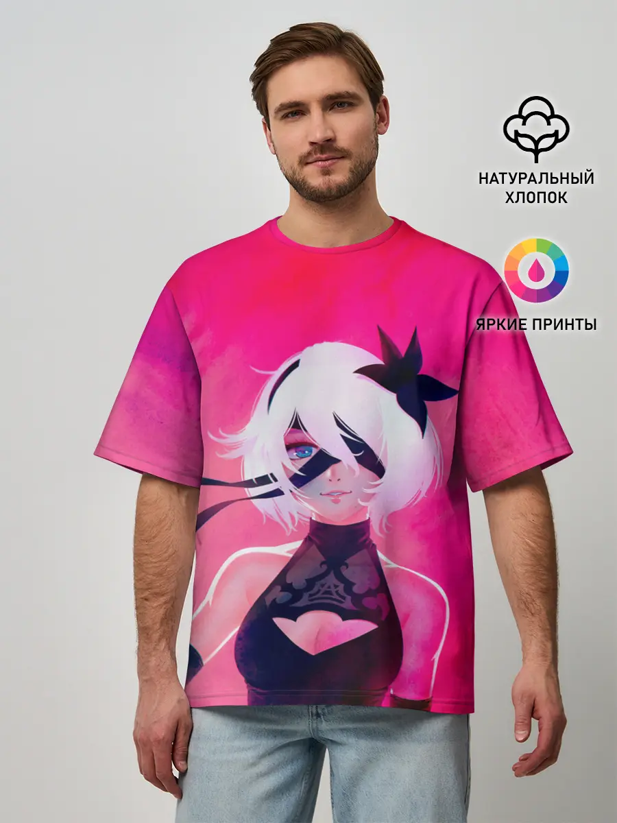 Мужская футболка оверсайз / Nier Automata | 2B