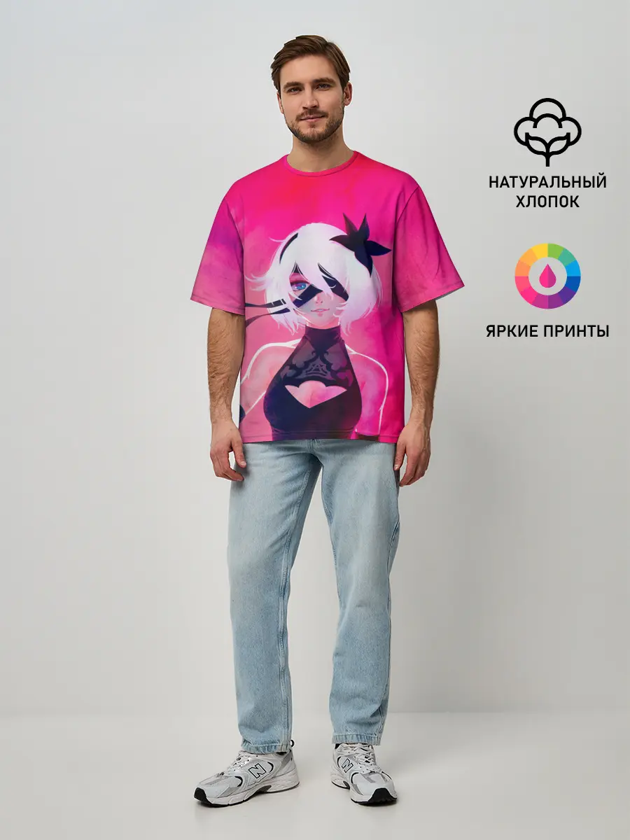 Мужская футболка оверсайз / Nier Automata | 2B