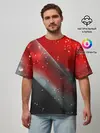 Мужская футболка оверсайз / Red & Black
