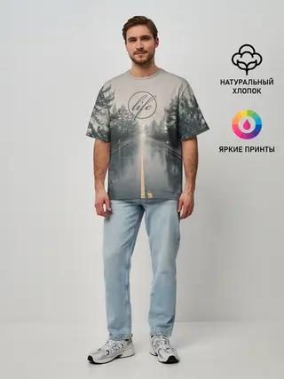 Мужская футболка оверсайз / Life