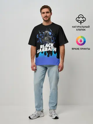 Мужская футболка оверсайз / Black Sabbath | Heavy Metal