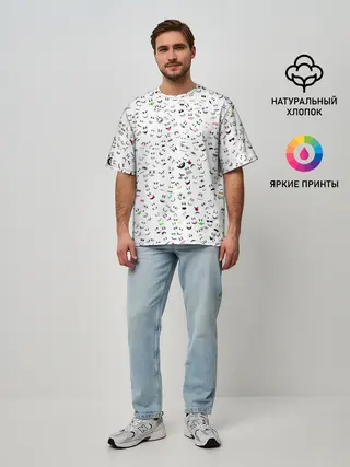 Мужская футболка оверсайз / Rolbox лица