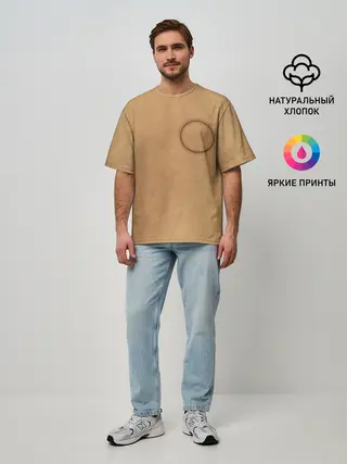 Мужская футболка оверсайз / Круг / Игра в кальмара