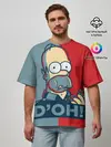 Мужская футболка оверсайз / Homer Simpson